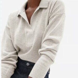 Everlane Cashmere Polo Sweater Size Large